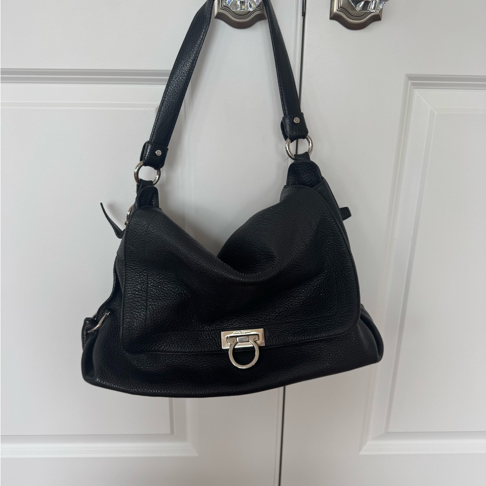 Black Leather Shoulder Bag
